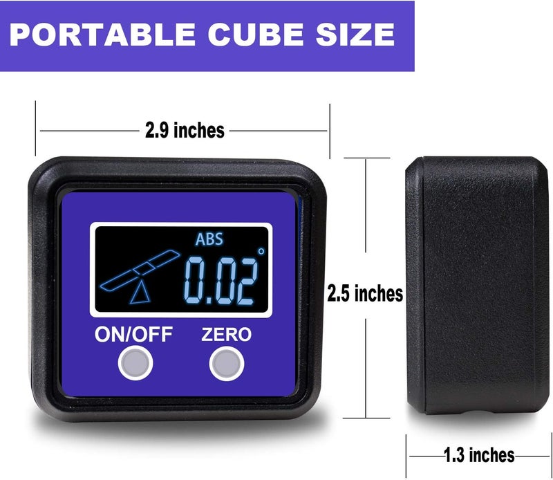 OUTIL Digital Angle Gauge and Protractor, Digital Angle Finder Inclinometer Level Box with Magnetic Base for Woodworking, Table Saw, Construction, Drilling Machinery, Masonry - Image 3